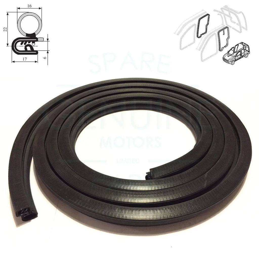 Front Left & Right Rubber Door Seal For Renault Kangoo I KC/FC – LST LP-4065-82, Metal Reinforced
