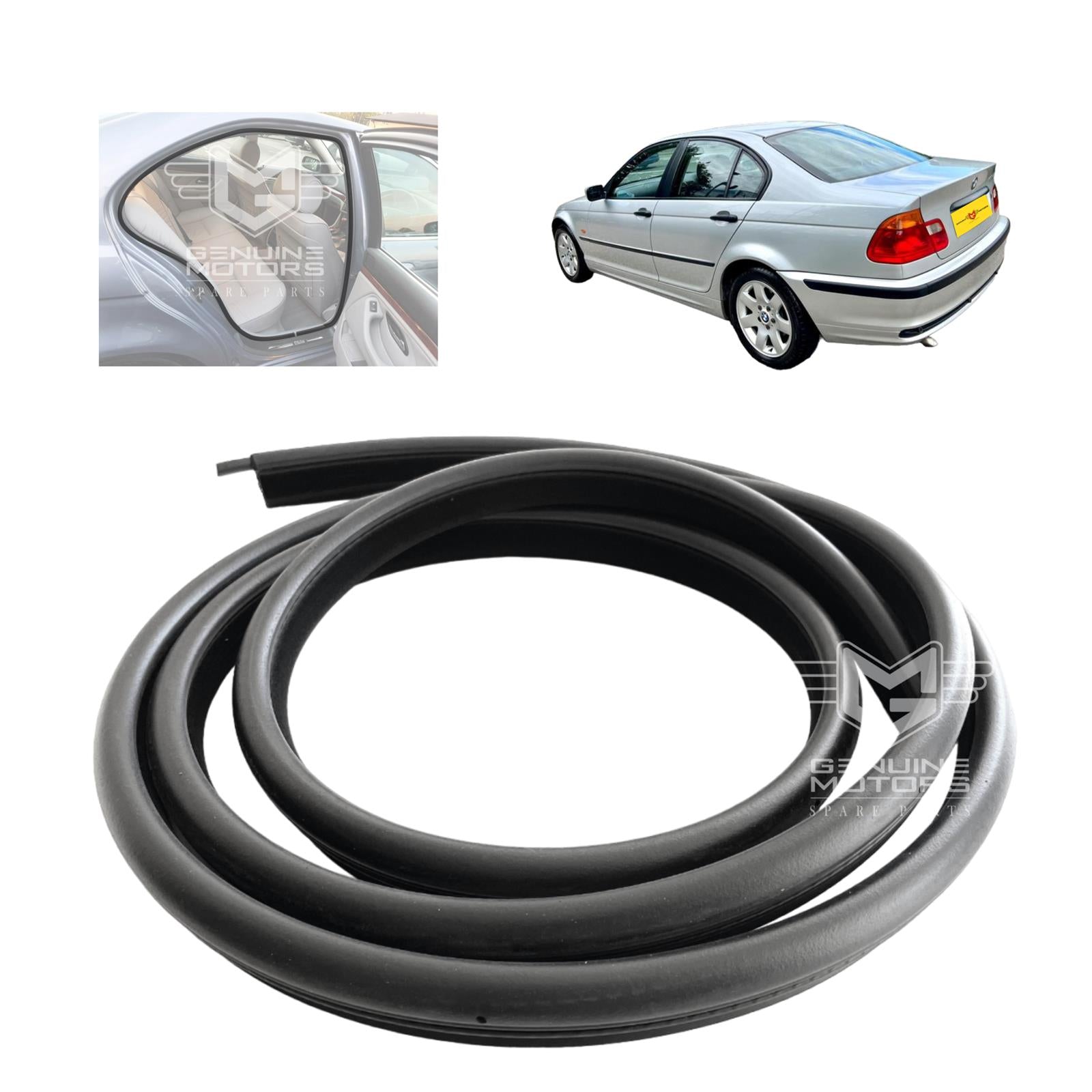 BMW E39 Door Seals – Inner Weatherstrip Kit For 5 Series 1995-2003 (Black Rubber)