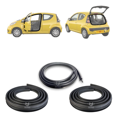 Citroen C1 Door Boot Weatherstrip Rubber Seal Set 9025H8 9025S4 8707C7