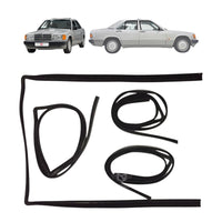 Mercedes-Benz W201 Window Channel Run Weatherstrip Rubber Seal Set OEM A2017250125