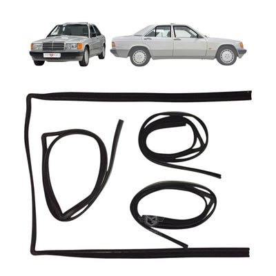 Mercedes W201 190E Window Rubber Seal Set OEM A2017350125
