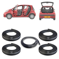 Peugeot 107 Door Boot Weatherstrip Rubber Seal Set Fits MK1 5-door OEM 9025AL 8707C7
