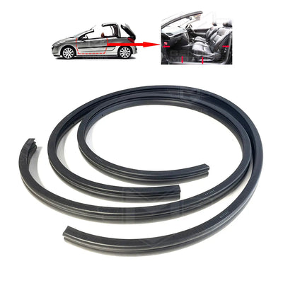 Peugeot 207 CC Front Door Aperture Rubber Seal Weatherstrip Set Replacement (2006-2014) (A Pair)