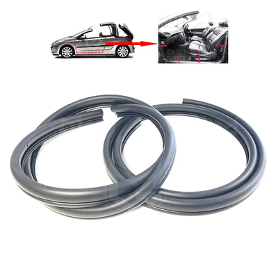 Front Door Aperture Rubber Seal Weatherstrip Set Replacement For Peugeot 207 CC (2006-2014) (A Pair)