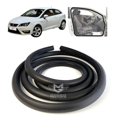Seat Ibiza 3-Door Inner Weatherstrip Rubber Seal OEM 6J4867365A
