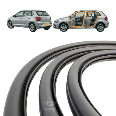 Volkswagen Polo MK6 Rear Door Inner Rubber Weatherstrip Seal Fits OEM 2G4867912C