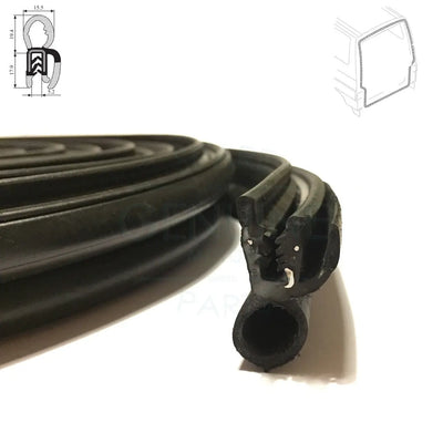 Rear Loading Door Aperture Rubber Weatherstrip Seal For VW Volkswagen Transporter T4 (1990-2003)