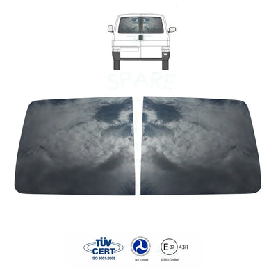 VW TRANSPORTER T4 REAR BARN DOOR TEMPERED DARK TINTED WINDOWS 1993-2003 (PAIR) freeshipping - Genuine Motors UK