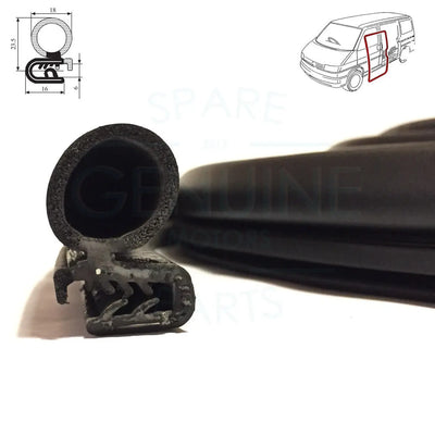 VW Transporter T4 Side Loading Door Aperture Rubber Seal For Panel Van (1990-2003)