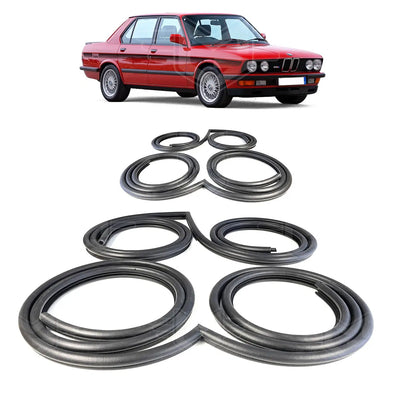 BMW 5-Series E28 Sedan Touring Door Inner Seal Set 51721904328, 51721904327