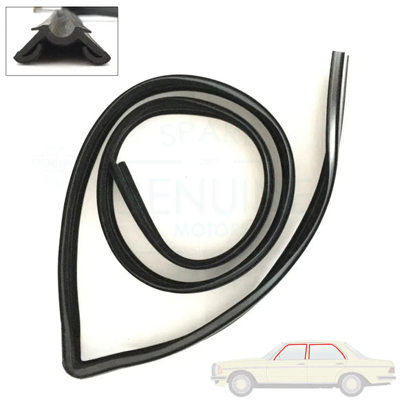 Door Window Channel Run Rubber Seal Set For Mercedes W123 (1979-1984) (4 Pieces) A1237250125