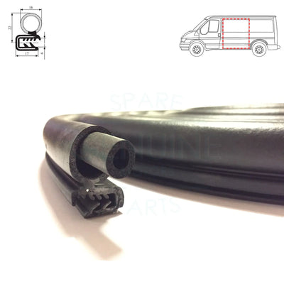Ford Transit MK6 Side Sliding Cargo Door Aperture Weatherstrip Rubber Seal (2000-2006)