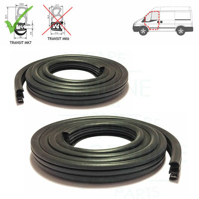 Ford Transit MK7 Front Door Aperture Weatherstrip Rubber Seal (2006-2013) (2 Pieces)