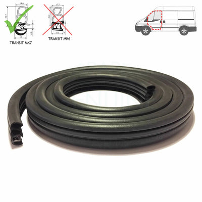 Ford Transit MK7 Front Door Aperture Weatherstrip Rubber Seal (2006-2014)