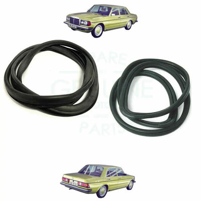 Mercedes-Benz W123 Front & Rear Windscreen Glass Moulding Rubber Seals (1976-1985) 1236700239