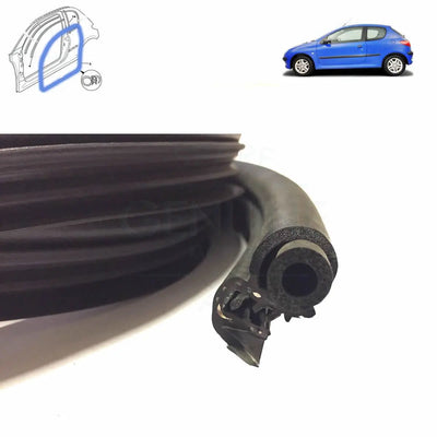 Peugeot 206 GTI Front Door Rubber Weather Seal (3-Door Models) (1998-2012) 9025T7