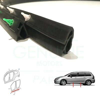 Peugeot 307 Estate Door Lower Weatherstrip Rubber Seals (2001-2014) 9023PL