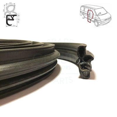 Transporter T4 Door Weatherstrip Seal (1990-2003) 7D0837912