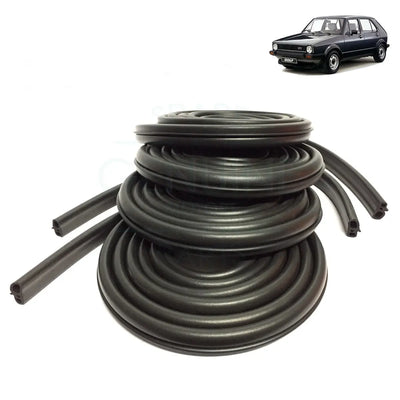 Door Weatherstrip Rubber Seal Set For Golf MK1 (5-Door Model) (1974-1984) (4 Pieces) 171837911H