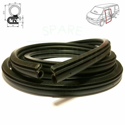 VW Transporter T5 Panel Van Side Sliding Door Weatherstrip Rubber Seal (2003-2015) 7E0843791B