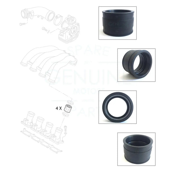 Volkswagen Passat Intake Manifold Coupling Gasket 1.8 Engine, OEM: 058133299 (4 Pieces)